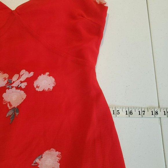 Chic Red Floral High Low Dress - Picture 8 of 11